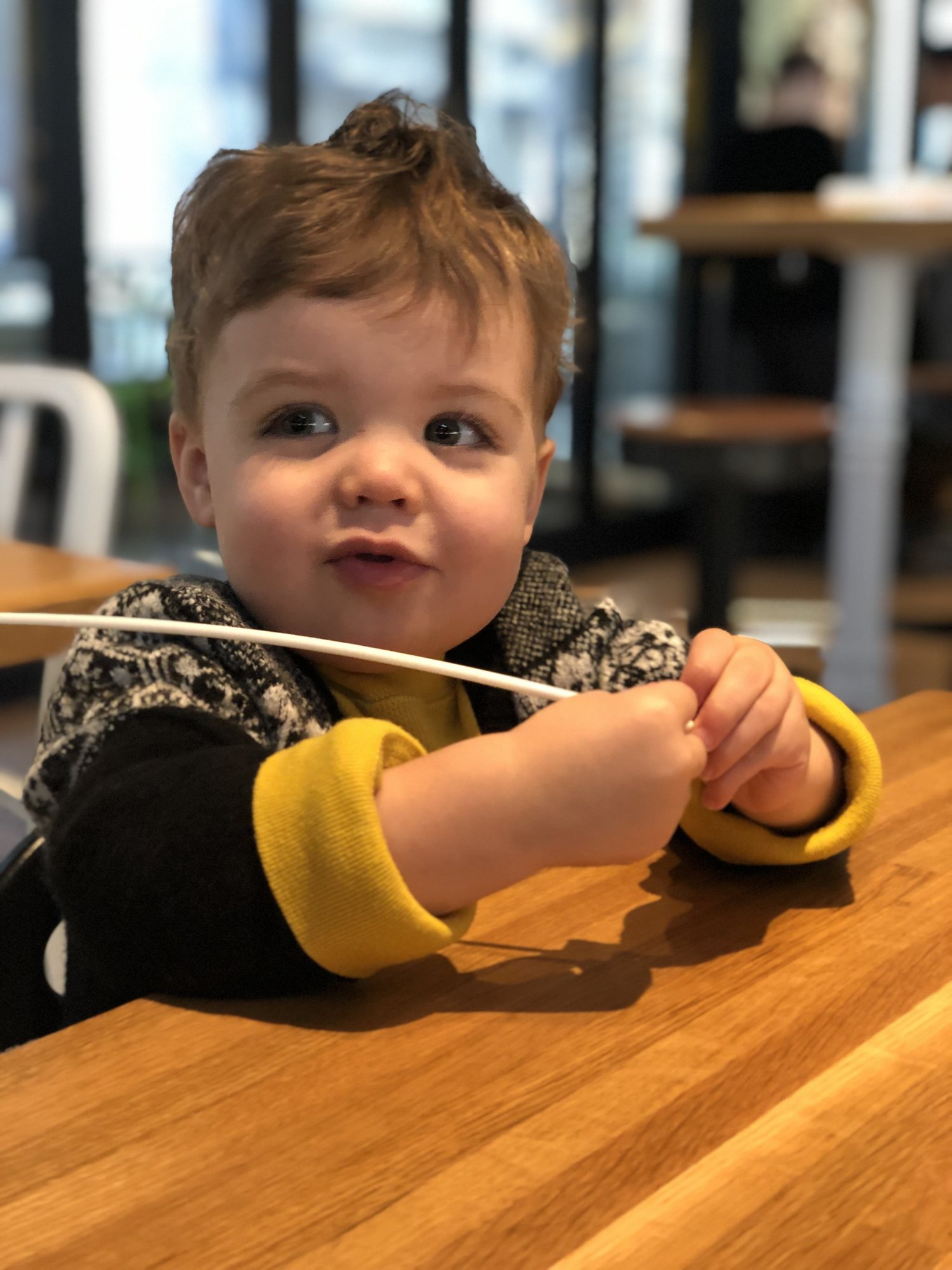 Waiting on food.