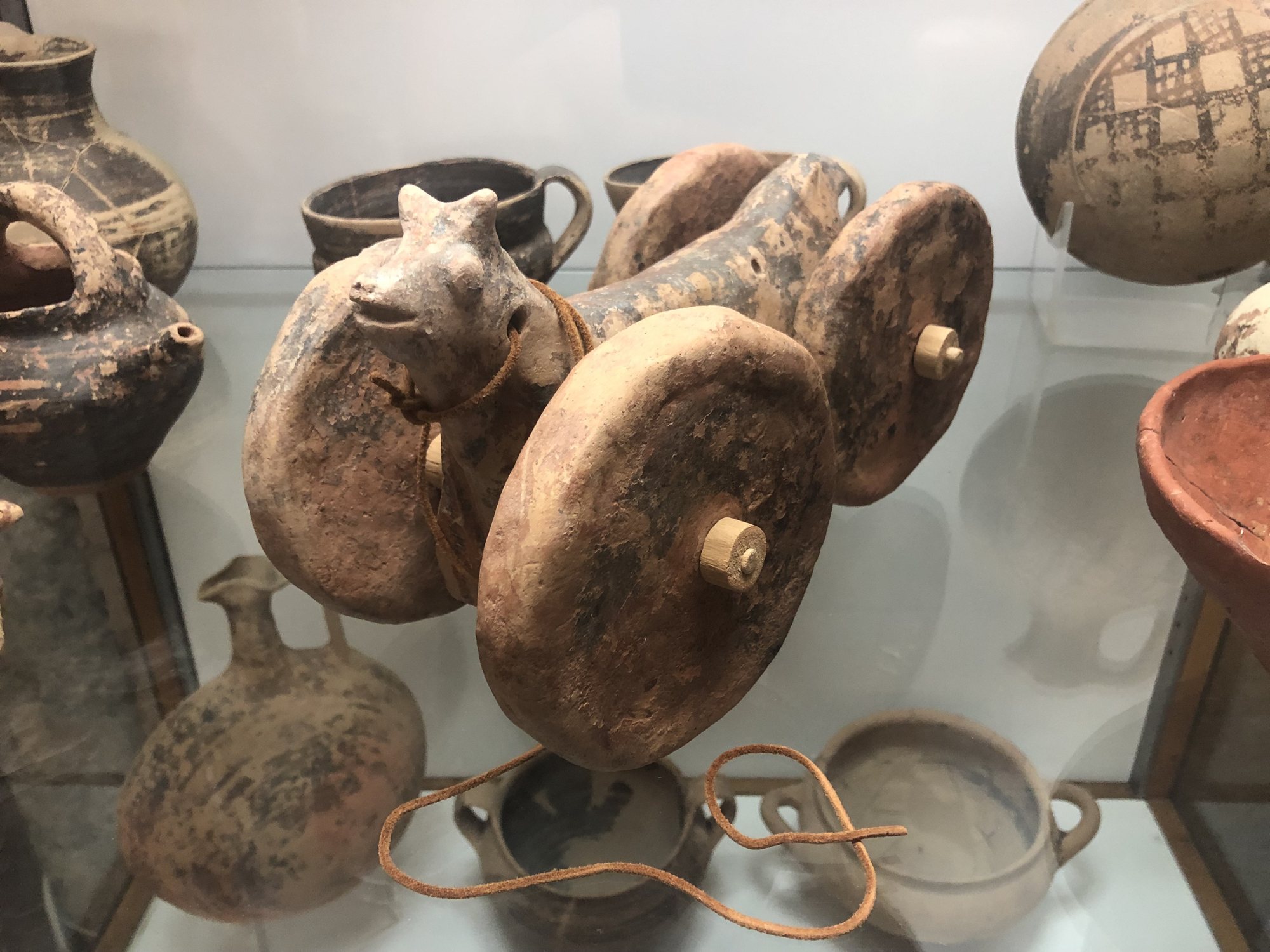 Archeological museum in Chania, Crete. This toy is dated to the 8th century B.C.