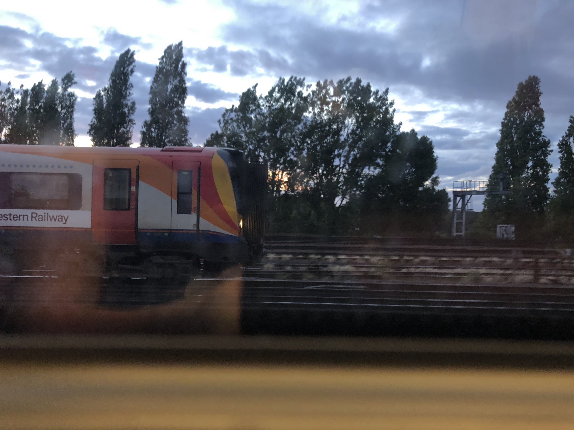 Riding the Gatwick Express.
