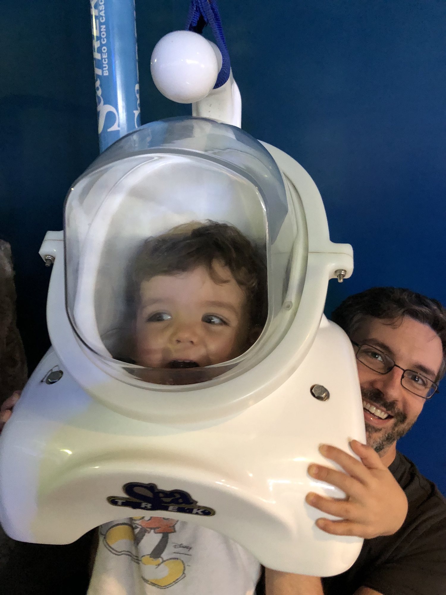 Benjamin the aquanaut. Also, it looks like Craig has baby hands. LOL.