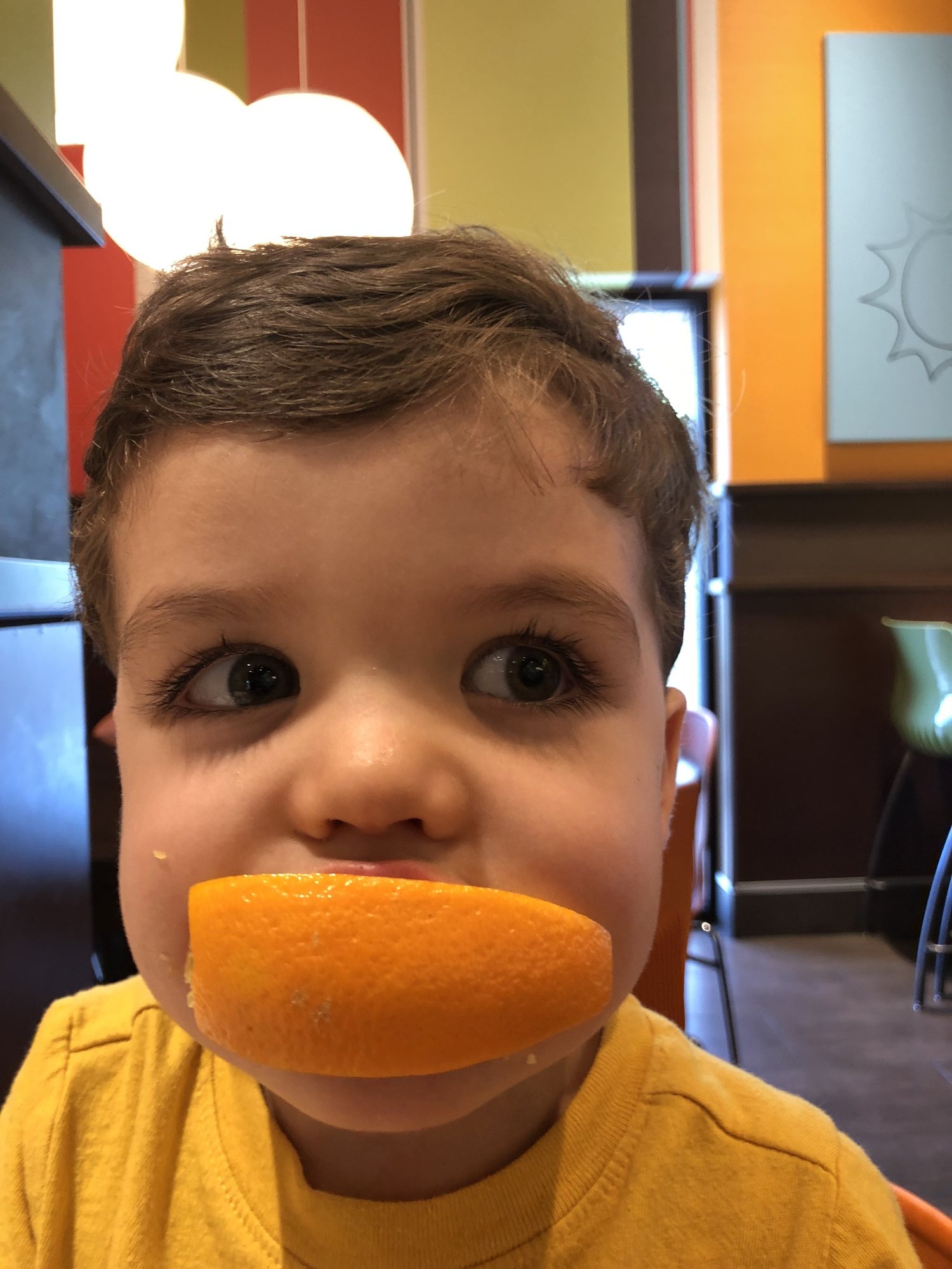 Silly post-haircut lunch with Nonna.