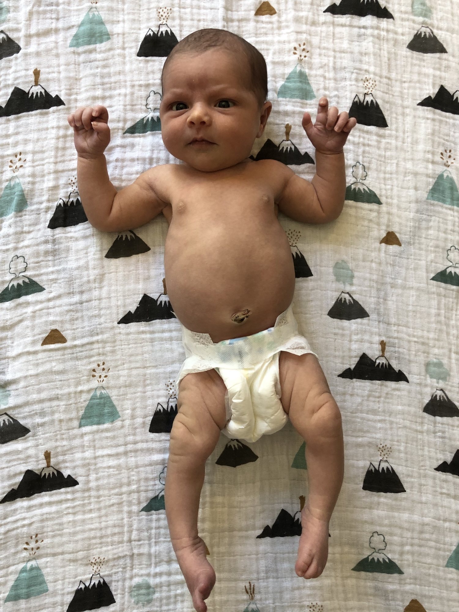 One week! Nora's Maori Haka dance to summon the volcano gods. Our fierce little one!!!