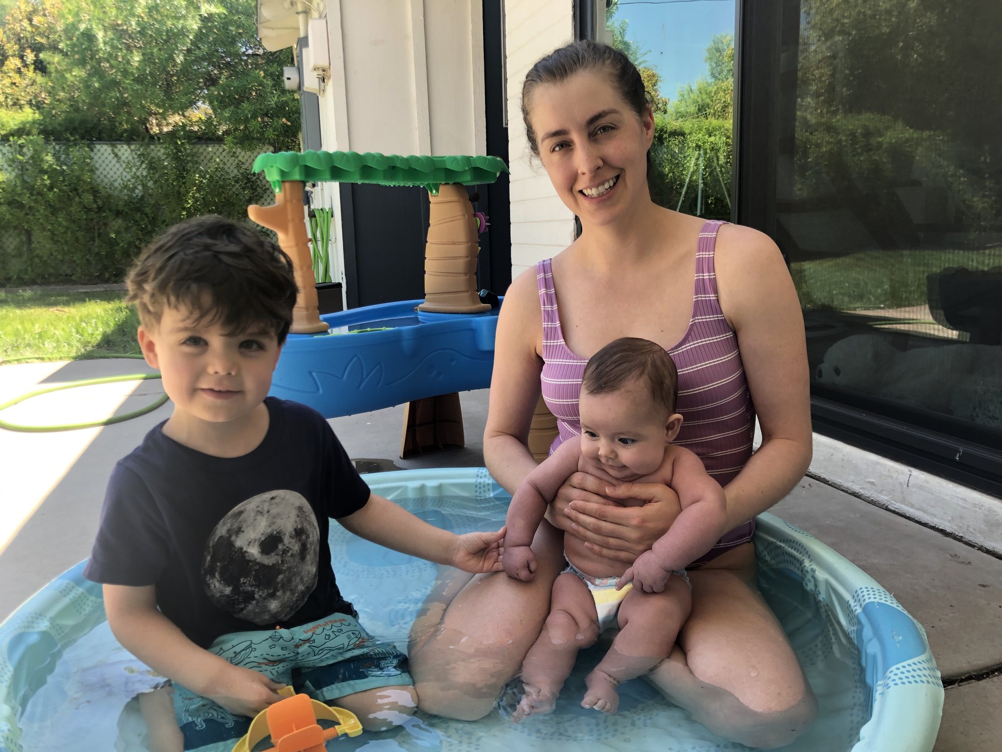 Nori's first swim! Next we'll try the big pool :)