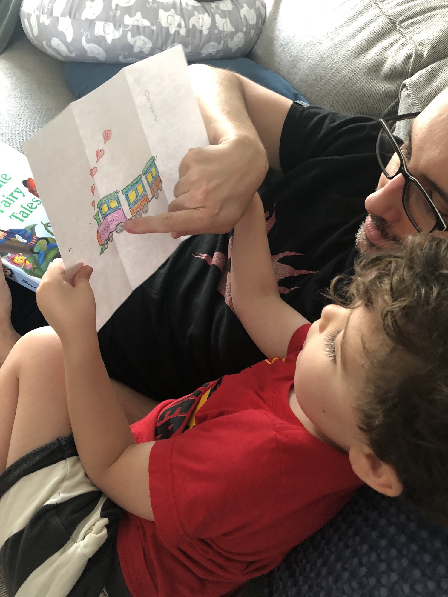 Reading a card from Grandma TT