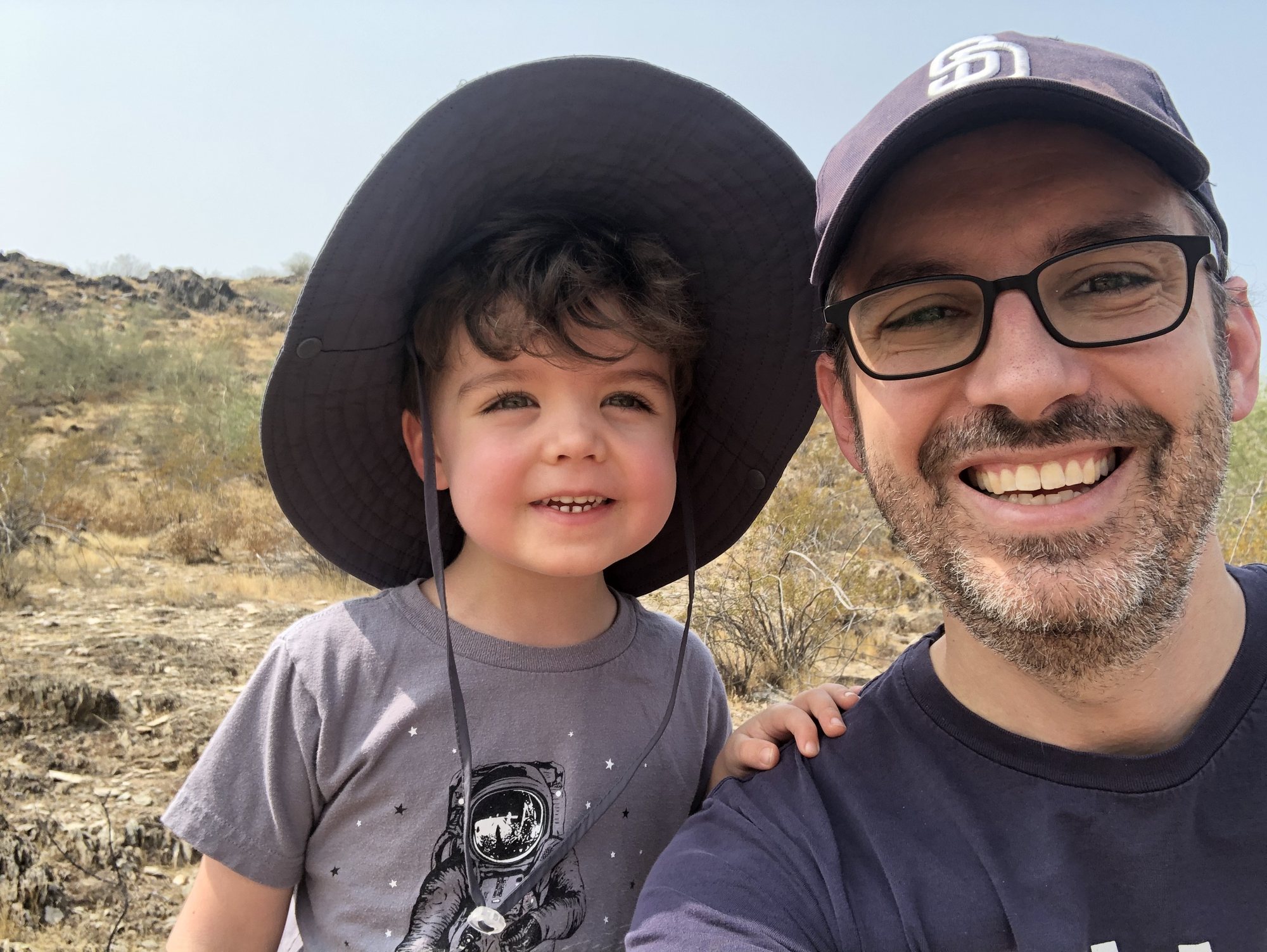 Dad and Ben hike to North Mountain.