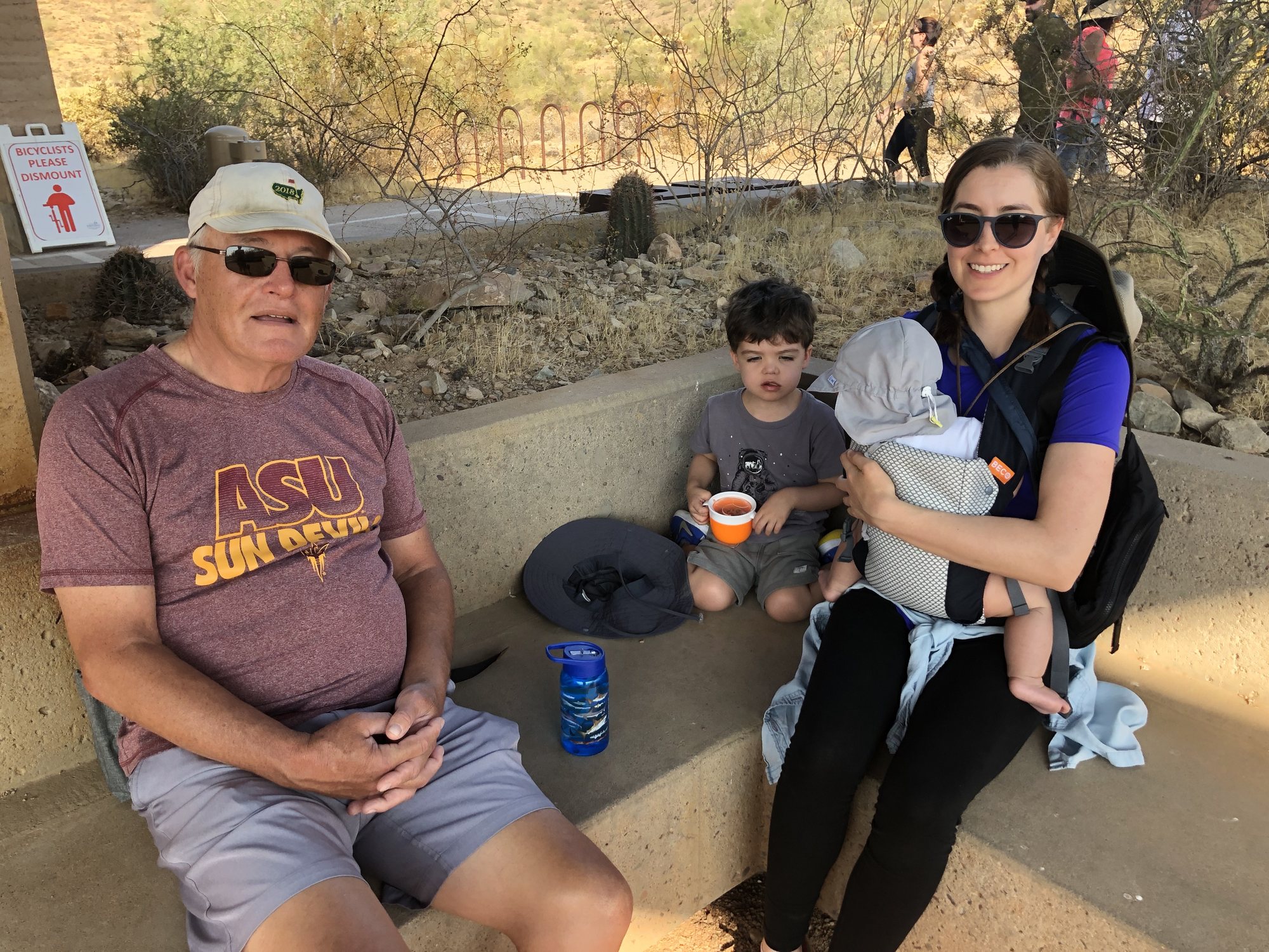 Hike at Lost Dog Wash. I think we maybe walked 0.5 miles :)