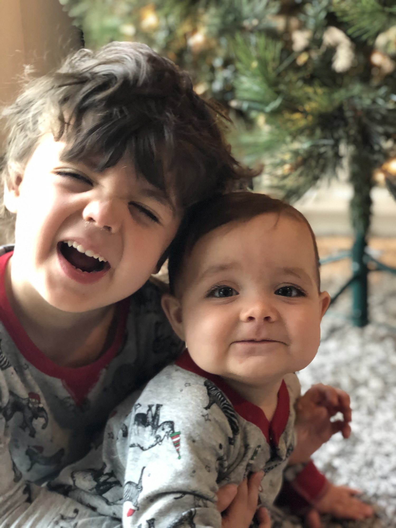 Typical - a stoic Nora and silly Benjamin :)