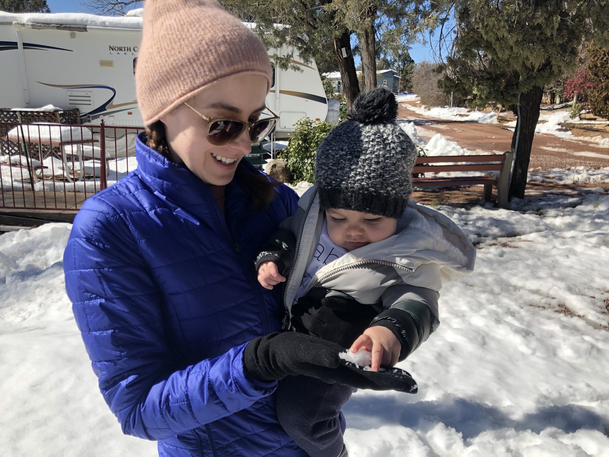 Nora meets snow!