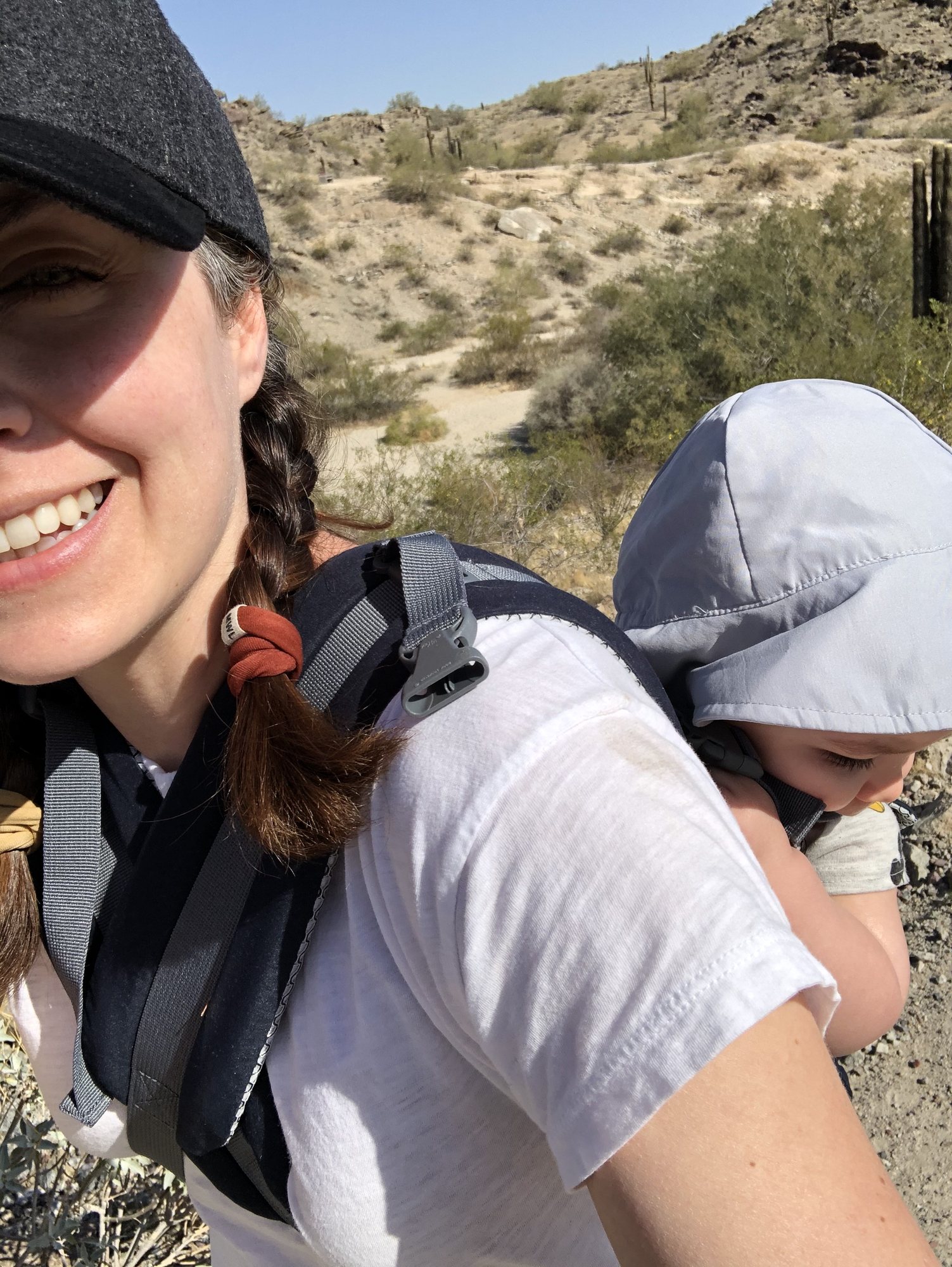 South Mountain hike. Nora mostly wanted to eat rocks.