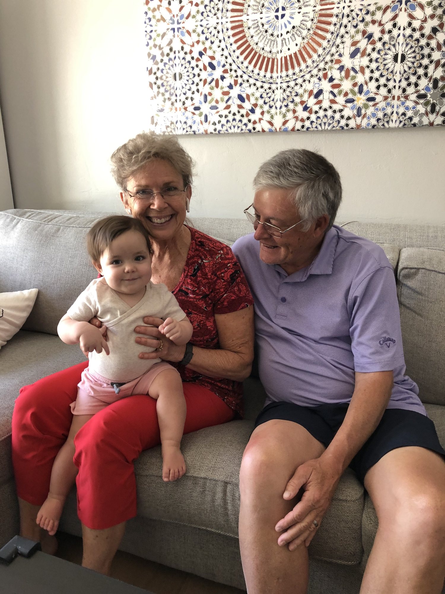 Nora, Grandma and Pawpaw say "Happy Birthday, Ben!"