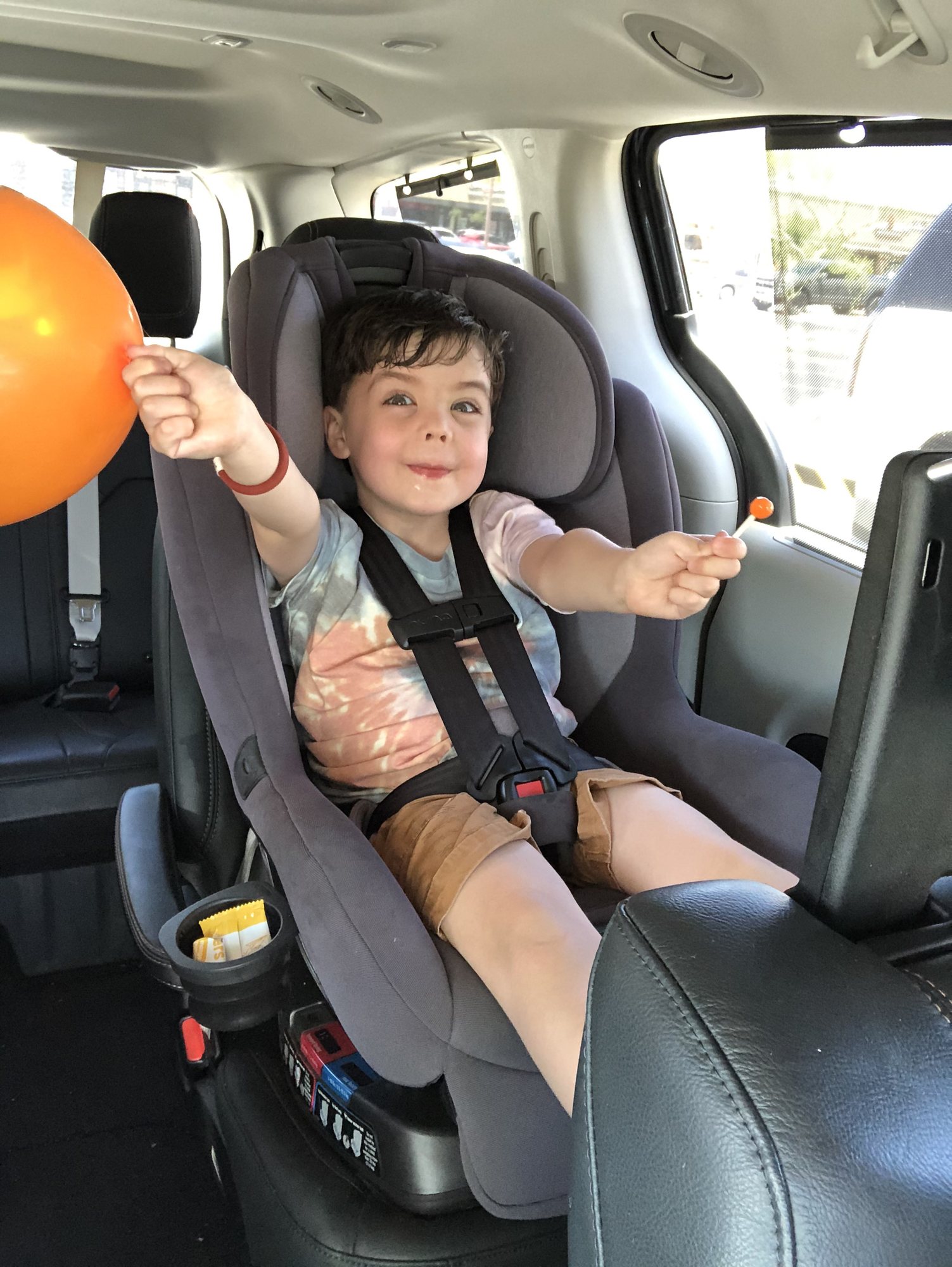 Post haircut balloon and lollipop.