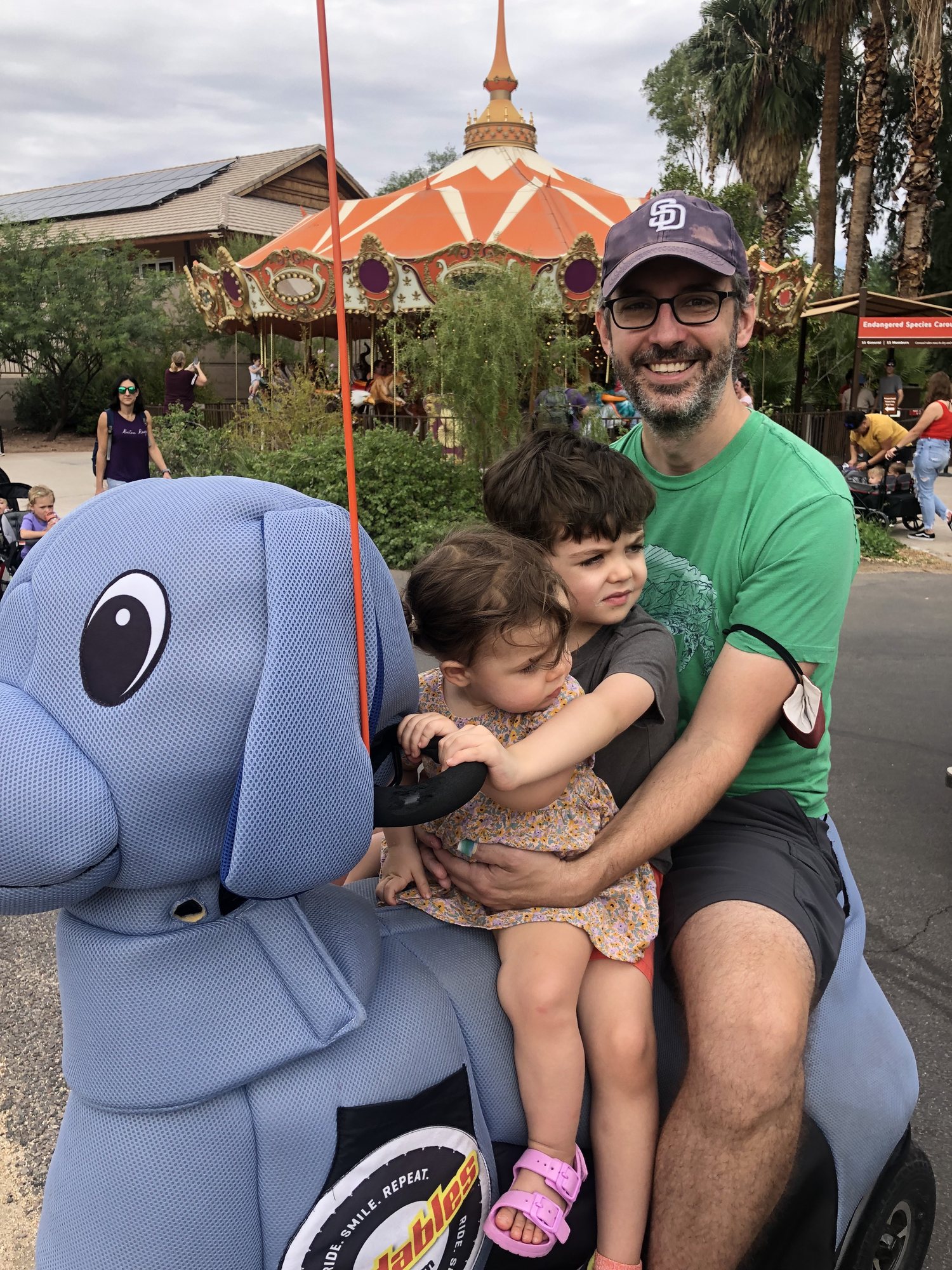 Finally tried a Rydable at the zoo! Nora loved taking fast turns :)