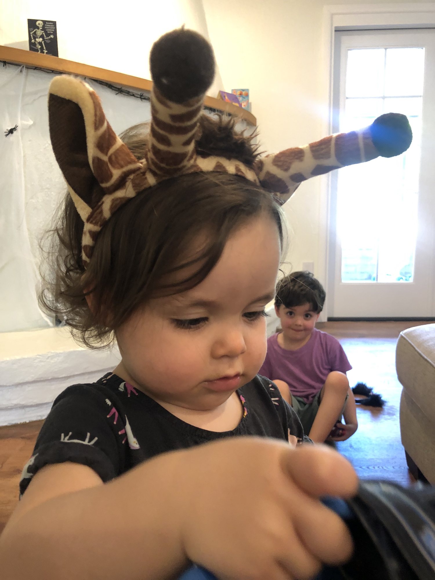 Lil' giraffe and a smiley Ben.