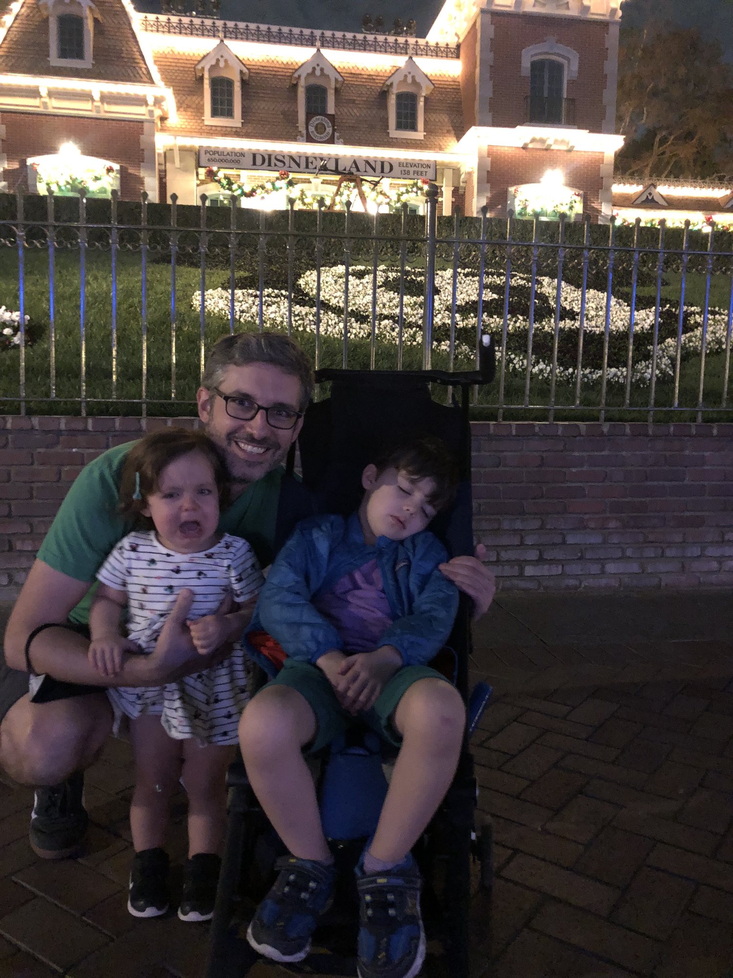 Disneyland isn't really a success unless at least one person is asleep and another is crying at the end of the day. Nora was fine - she only cried for a second :)