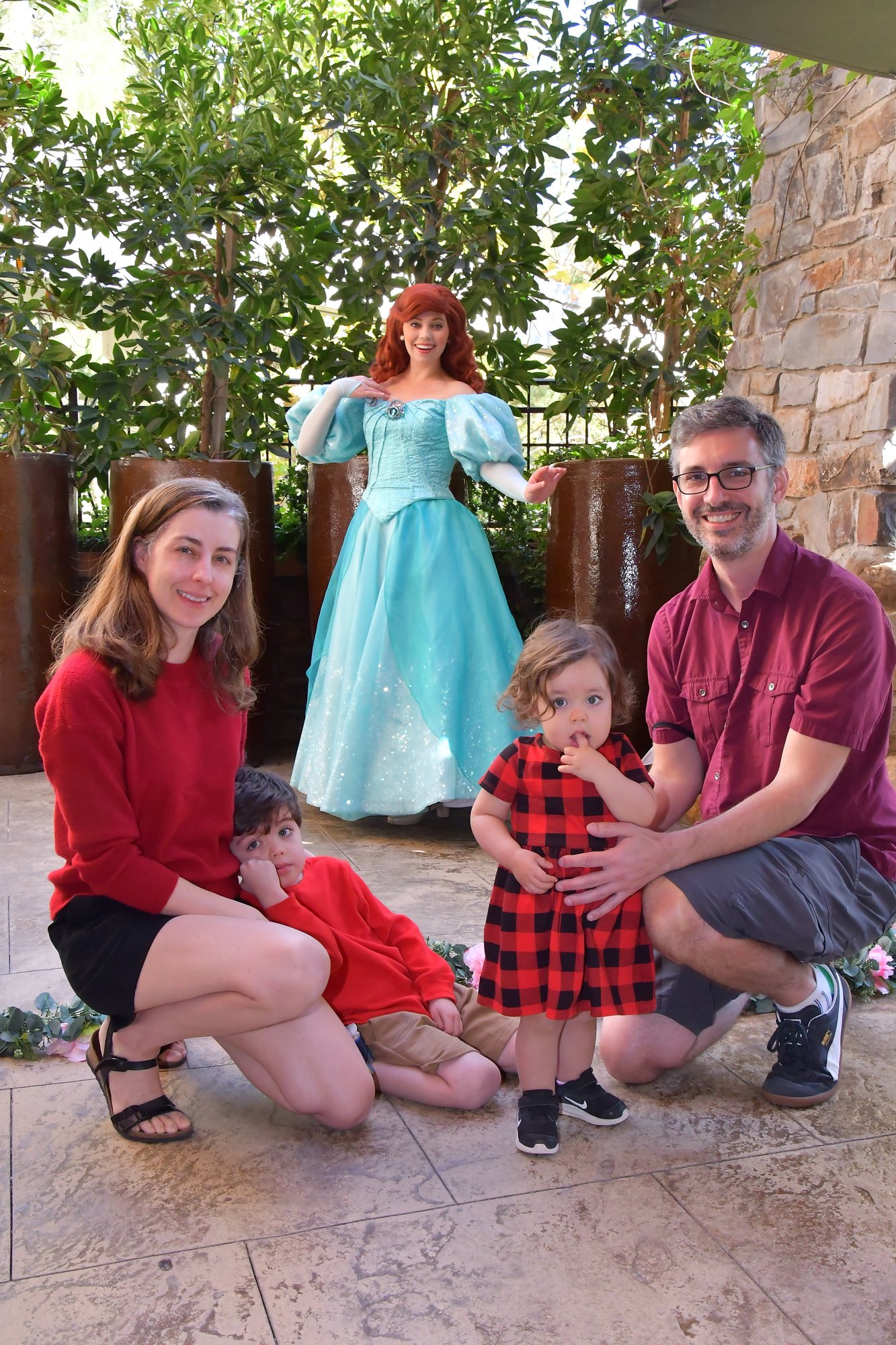 Despite the look on his face, Ben LOVED talking with the princesses. Ariel asked when he got his legs - he was highly confused. We'll have to let him watch the movie. Lol. 