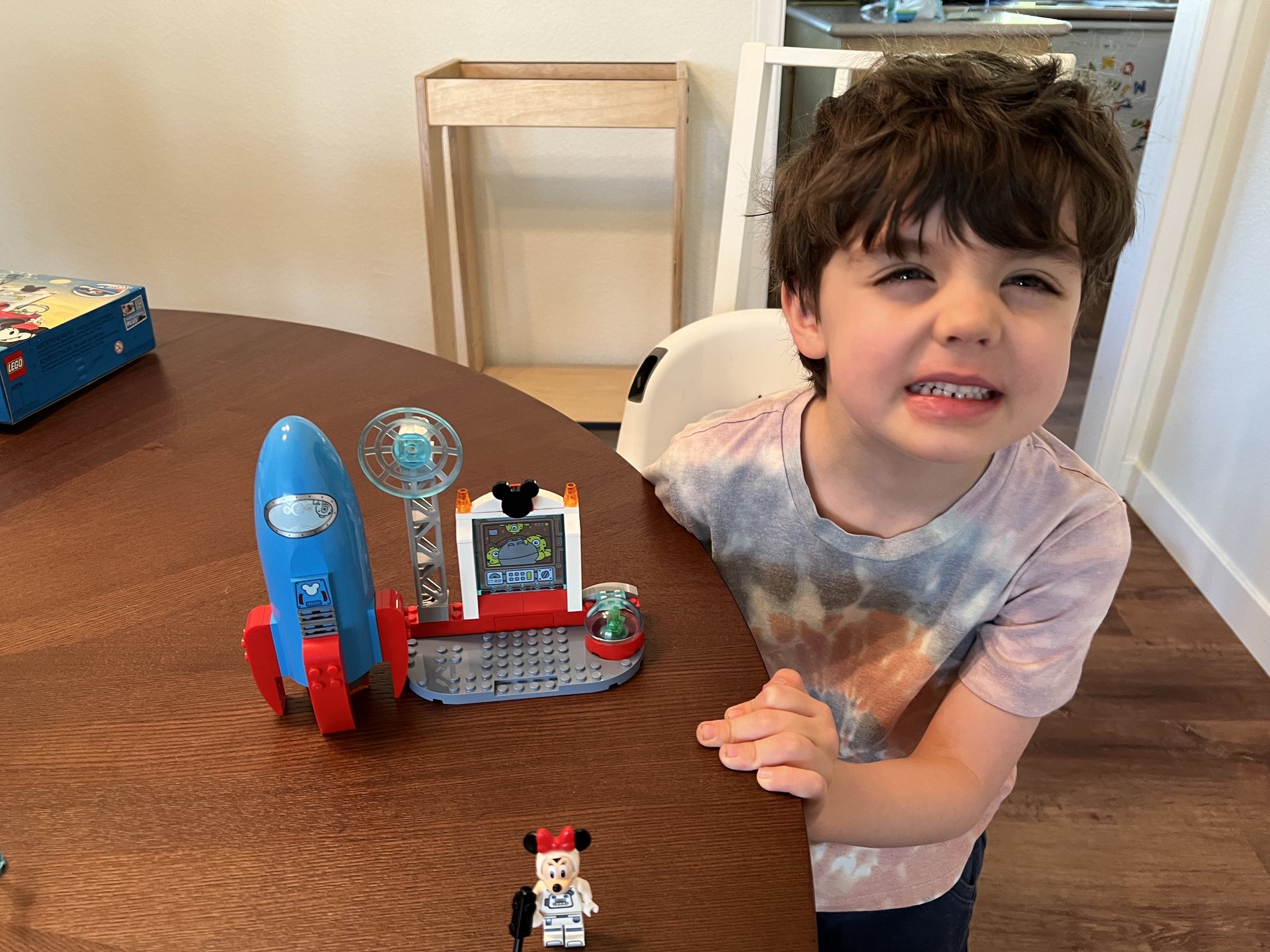 He's loving Lego's and is great at following the directions. I don't know when he gained this skill (lol).
