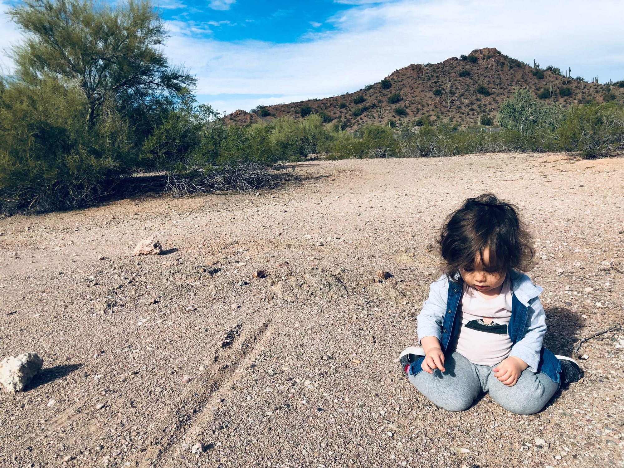Checking out some rocks around Hole in the Rock.