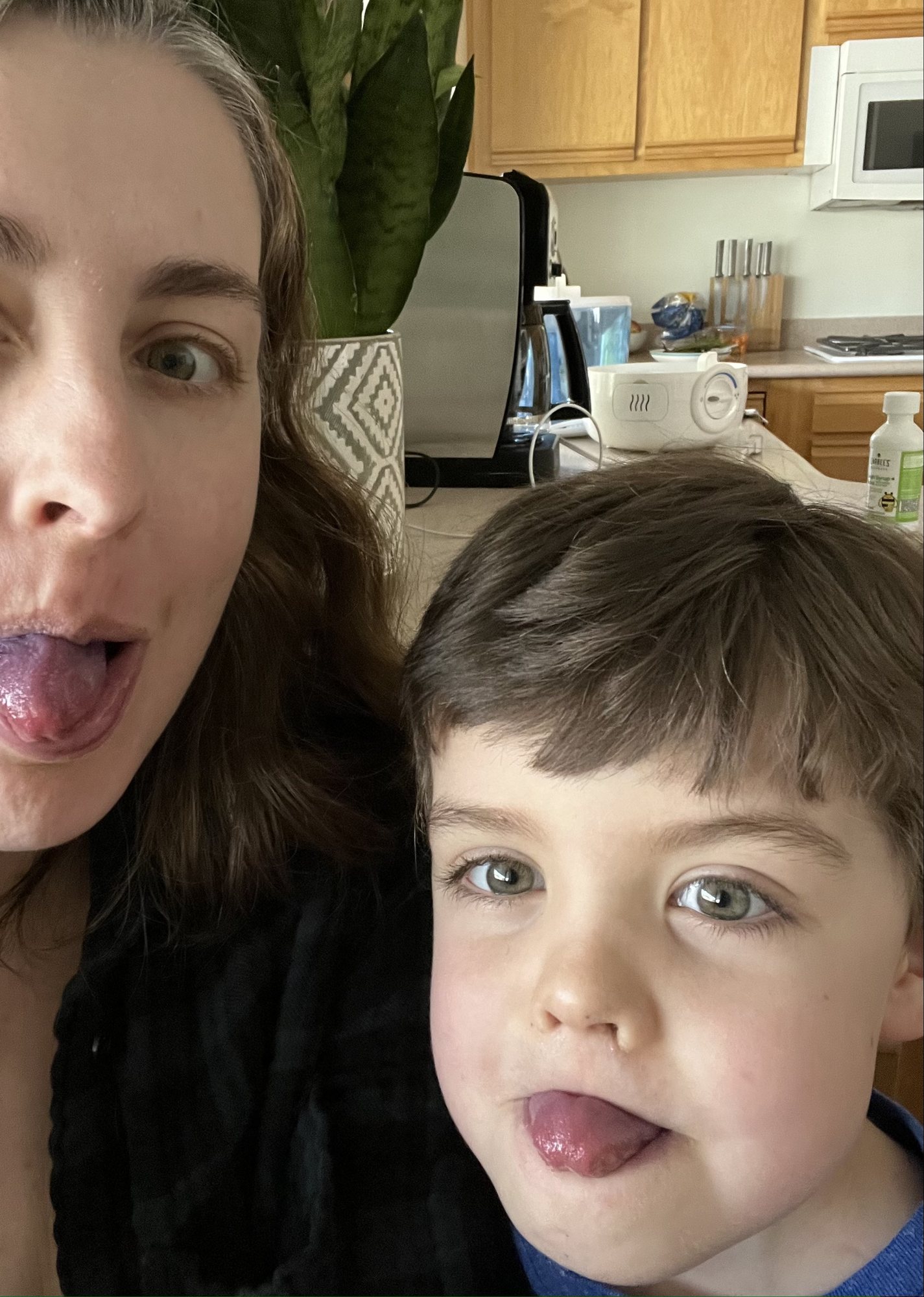 Eating purple carrots from the farmers market!