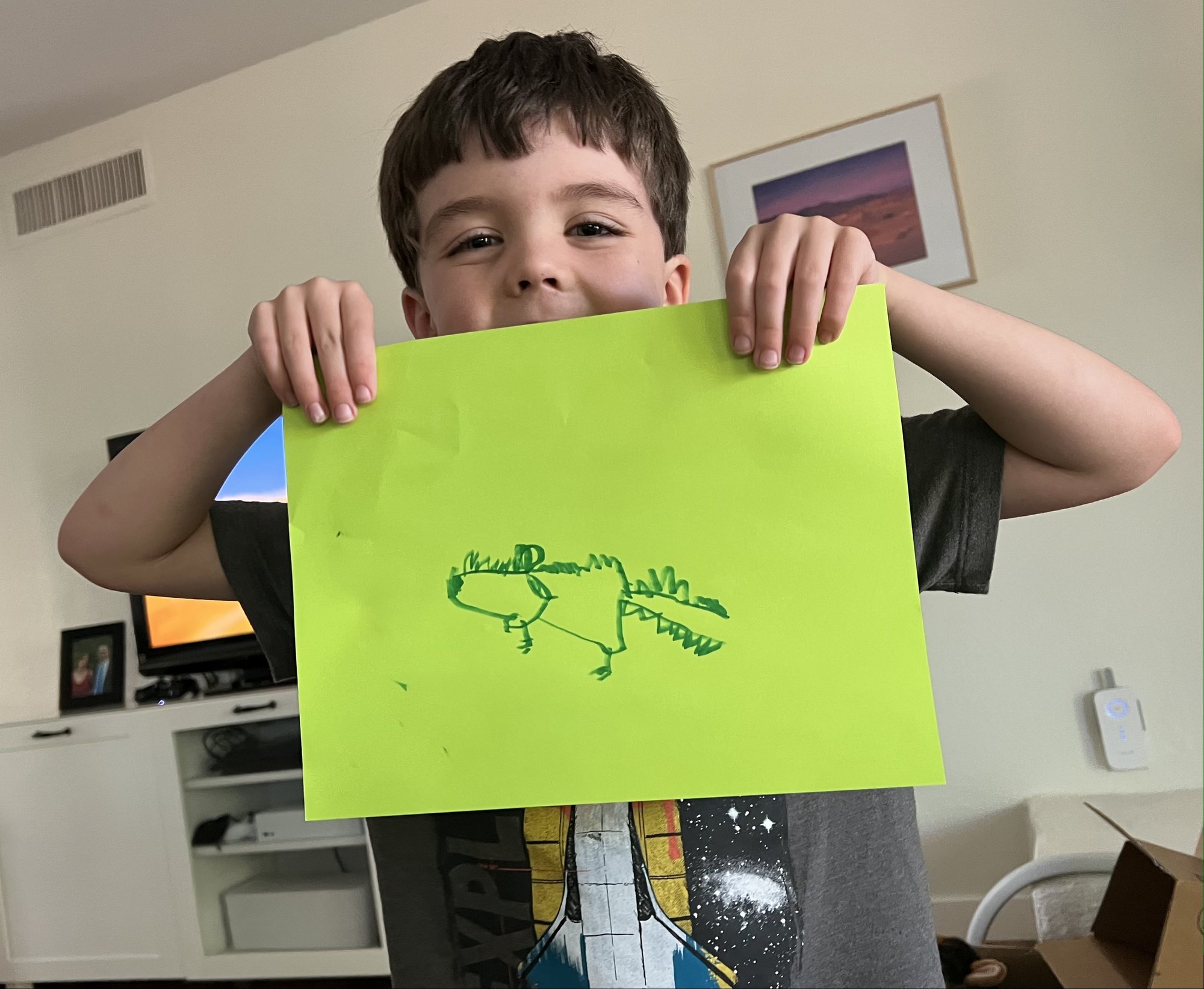 Ben was very proud of his alligator picture :)