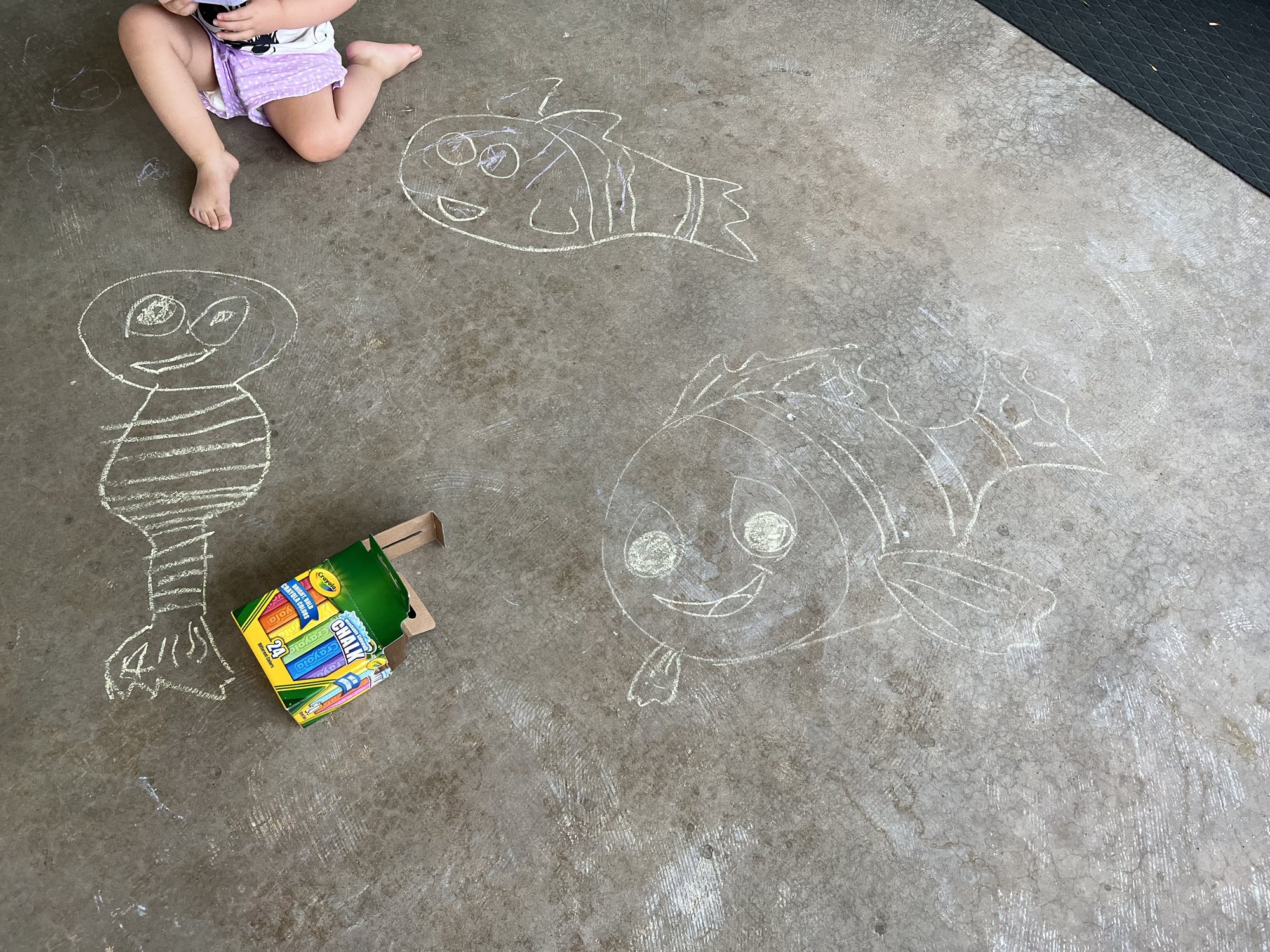 Nemo-drawing contest on our back patio :)