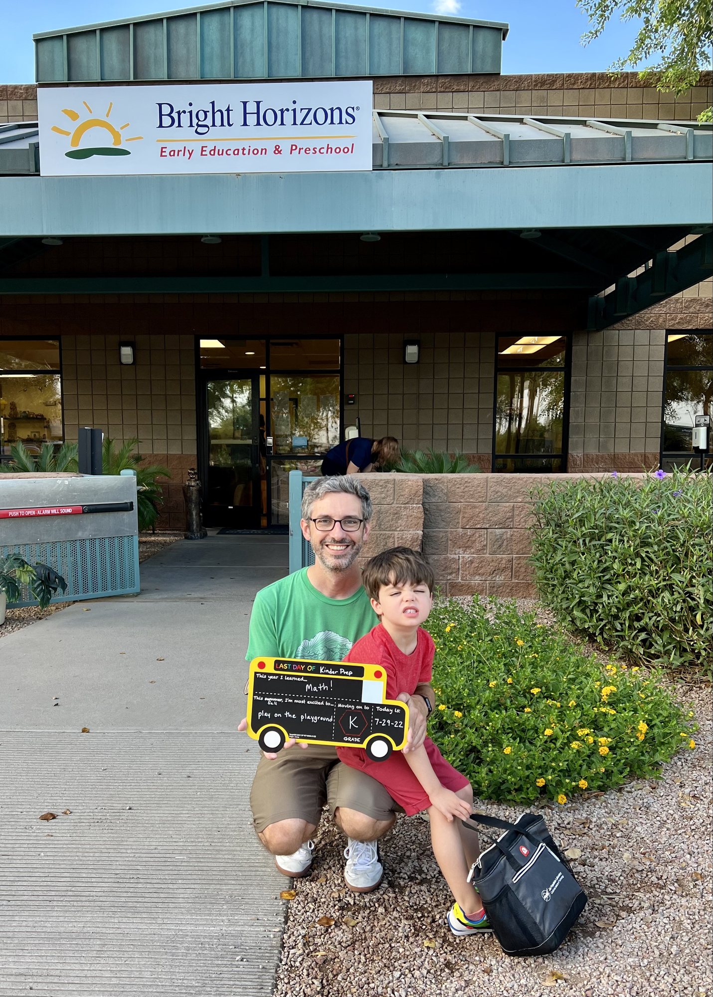 Ben's last day of KinderPrep!!! Again, he was not in the mood for a picture. LOL.