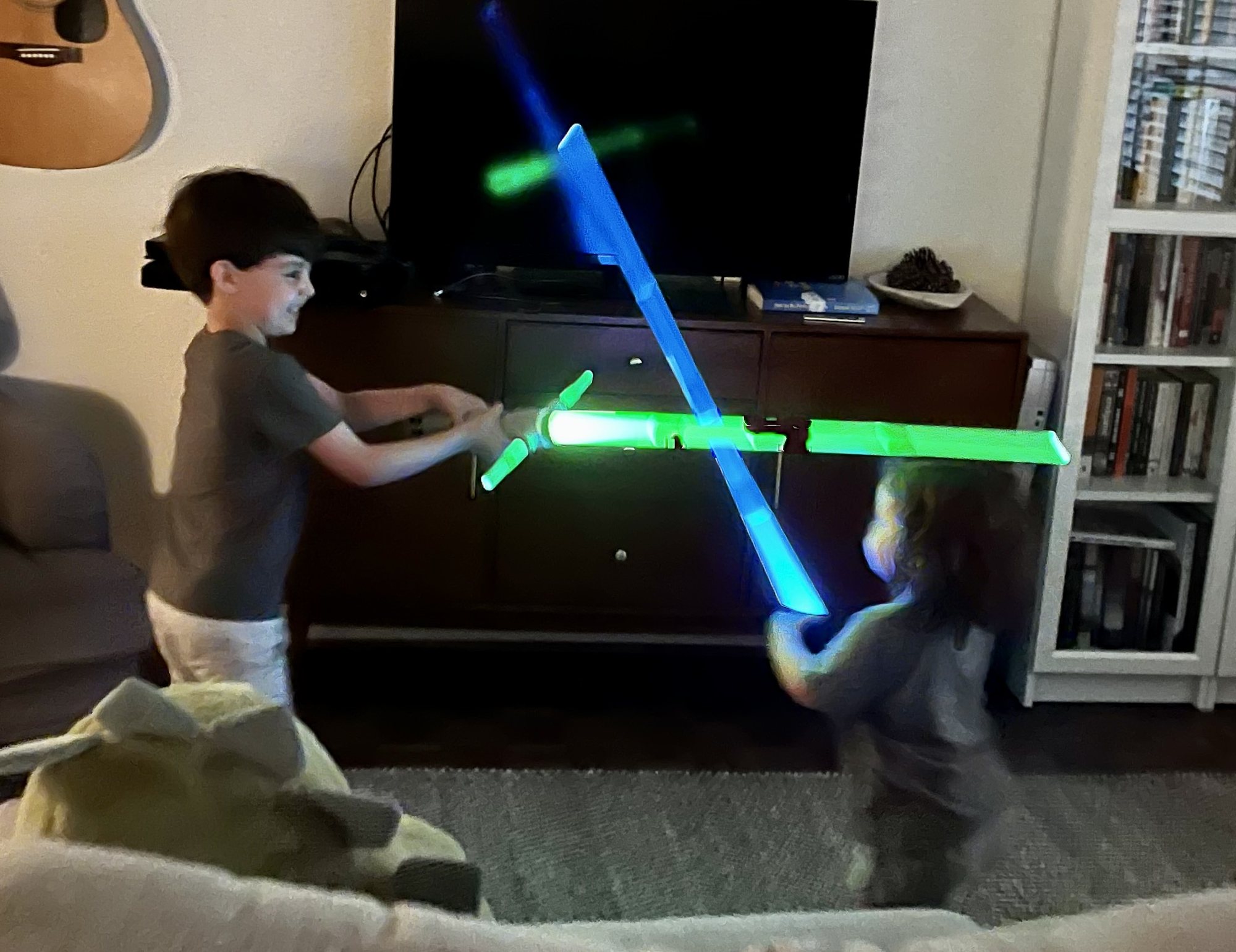 Epic light saber battle!