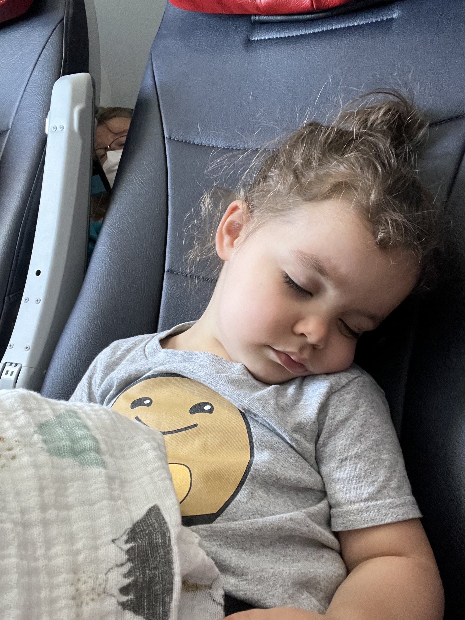 Flight home. I think we wore her out!