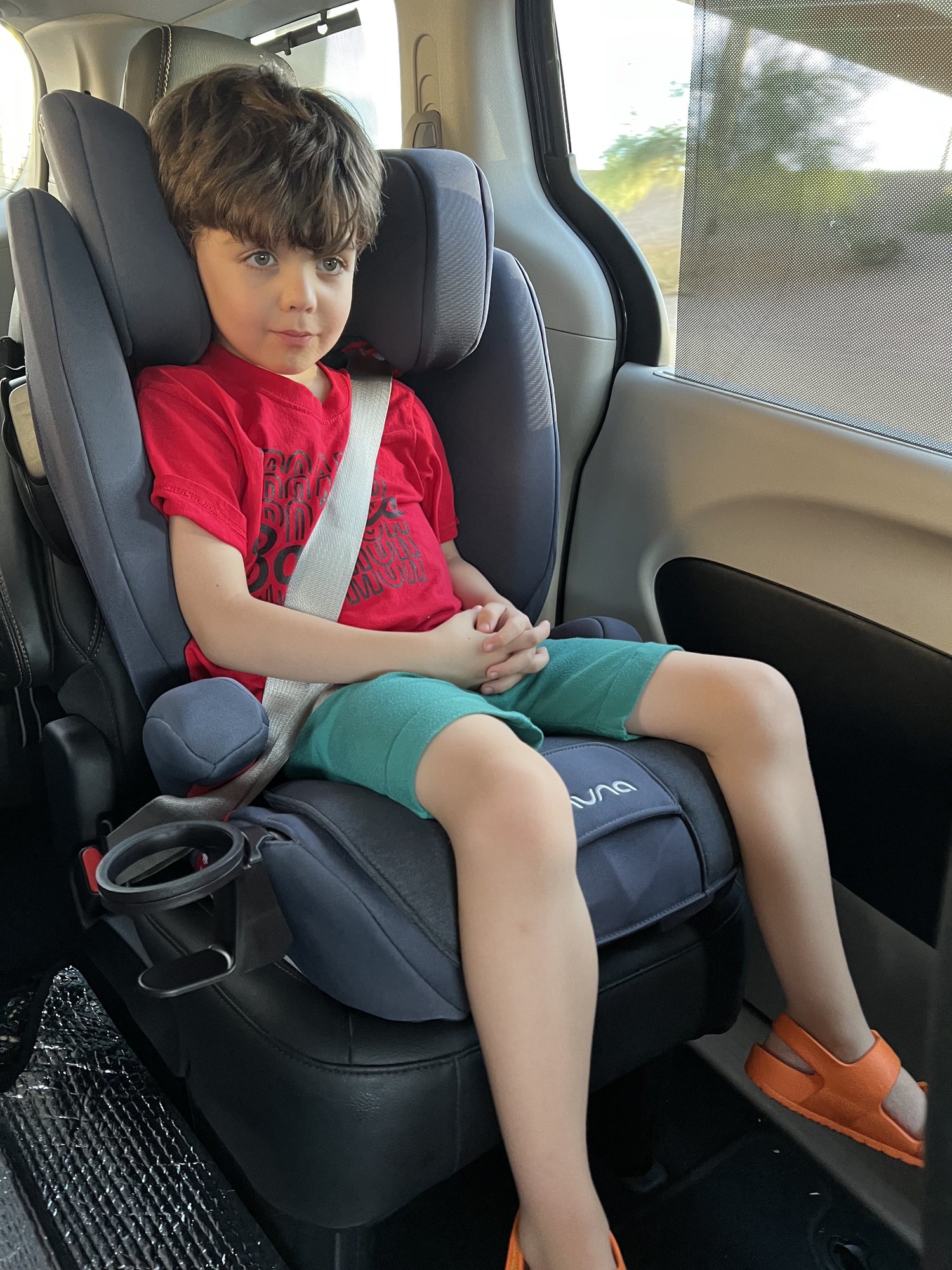 Ben finally graduated to a booster!!!