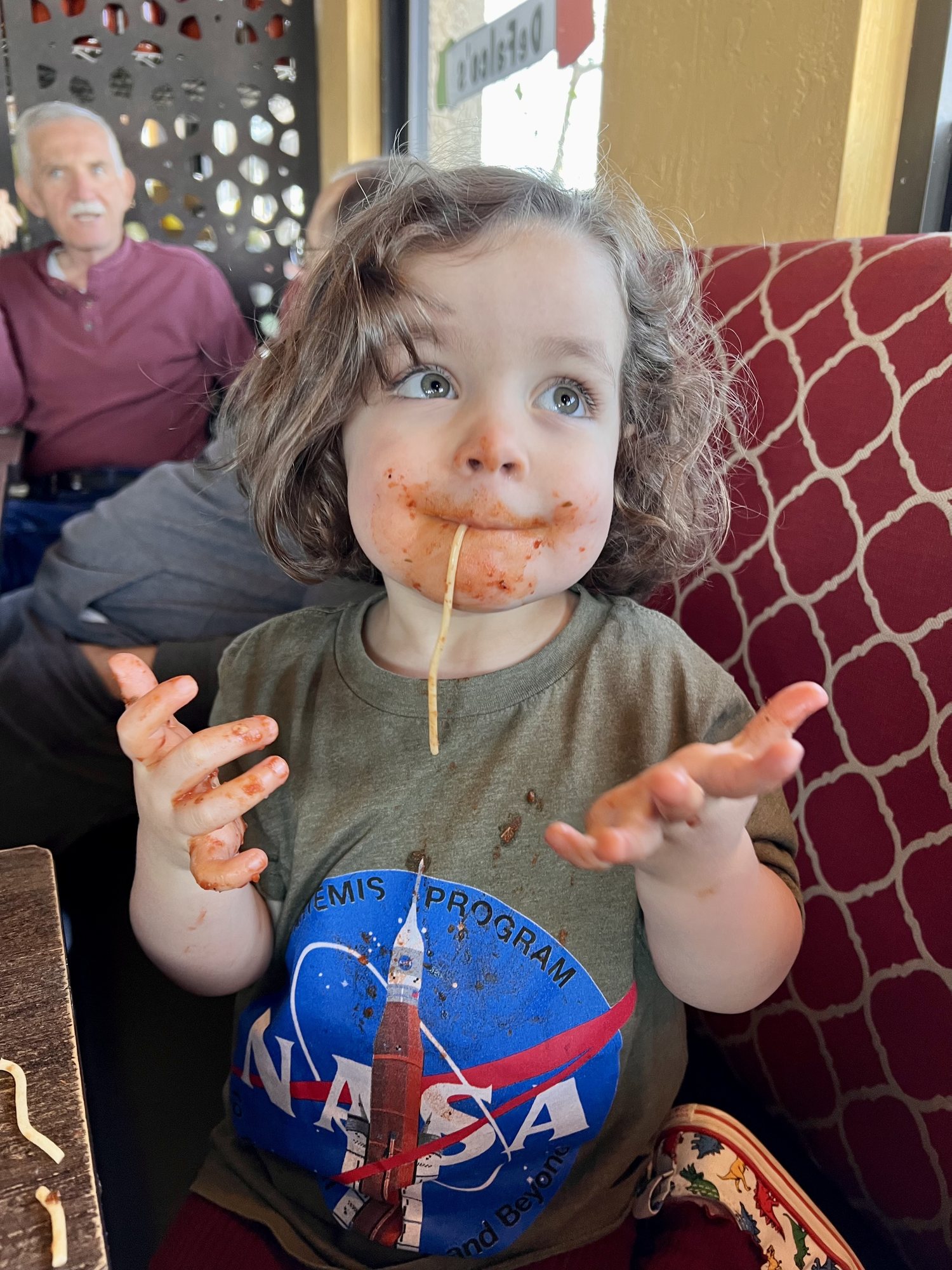 Some celebratory spaghetti after a doctor's visit.