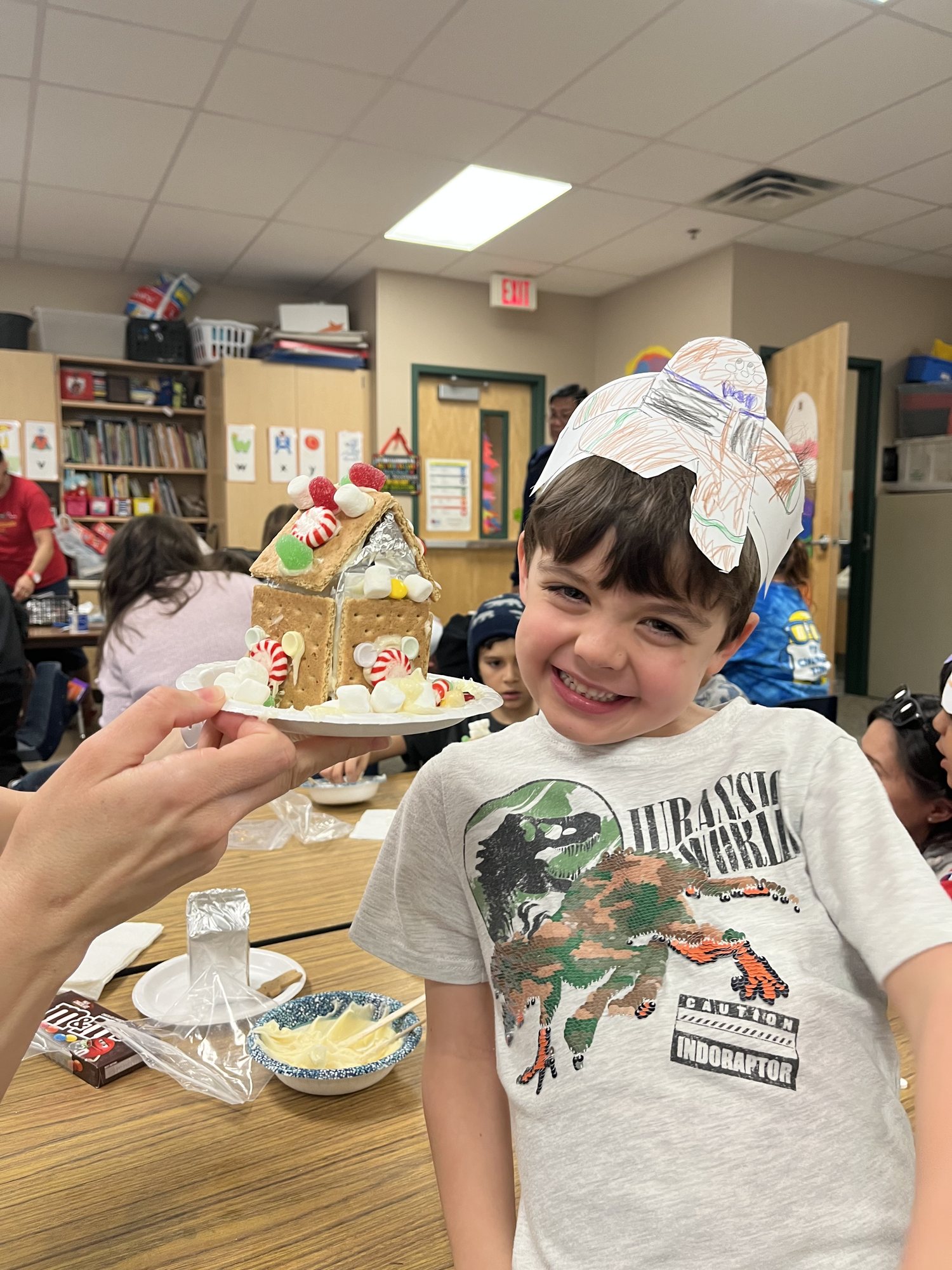 Ben made another gingerbread house in his class!