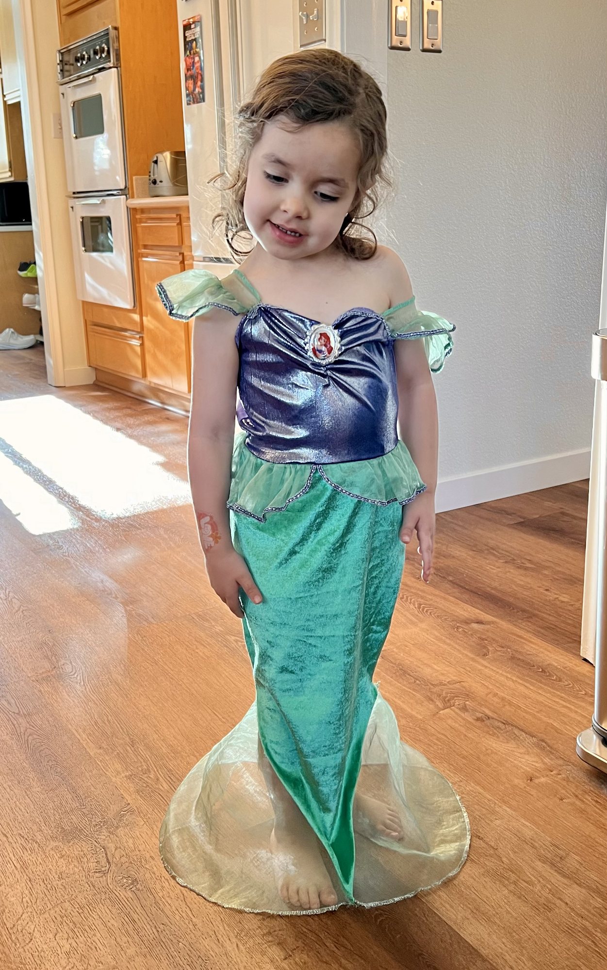 Nora is in a serious princess phase. A neighbor gifted us some princess dresses and she's in heaven.