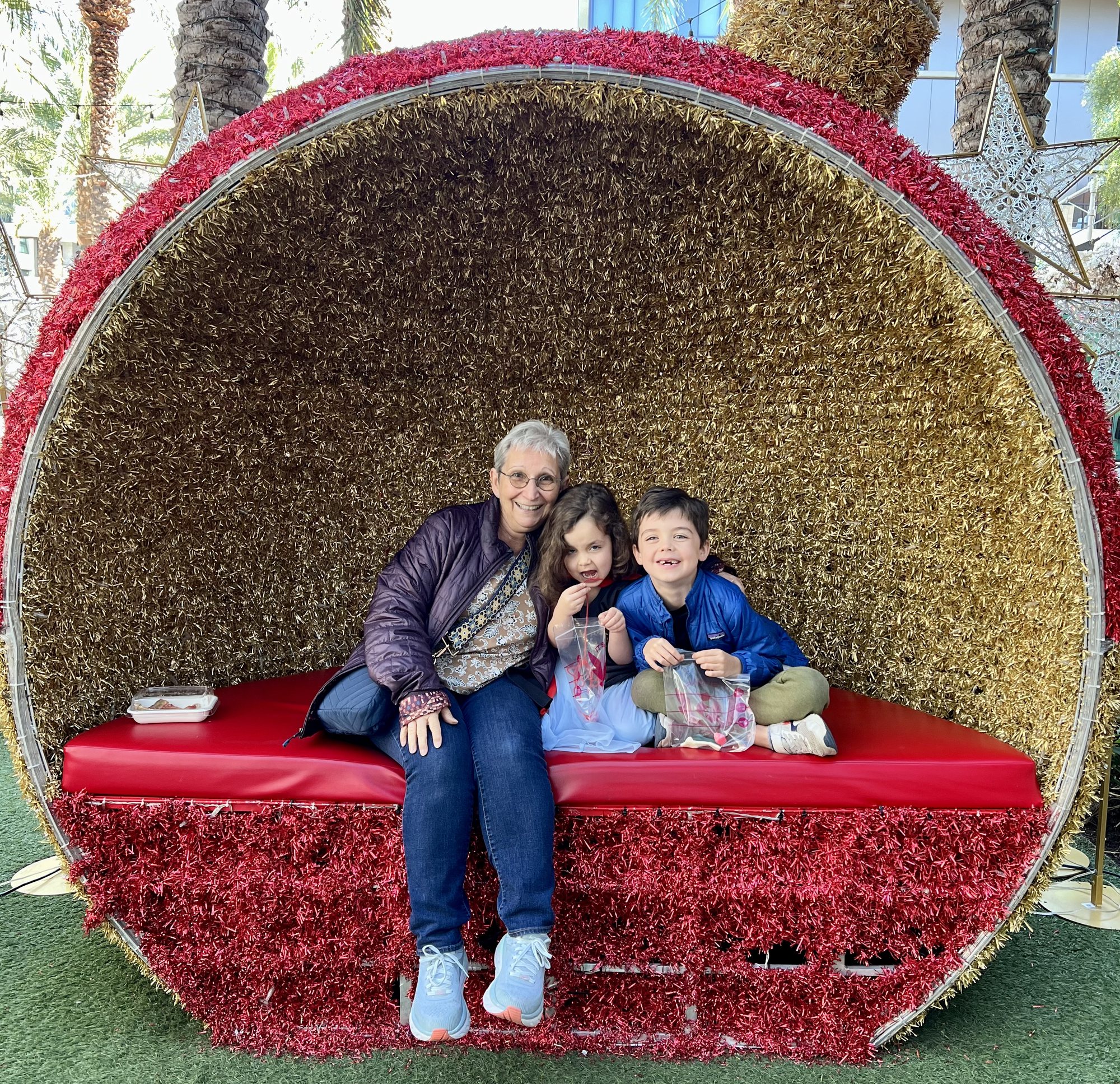 Hanging with Nonna and eating candy.