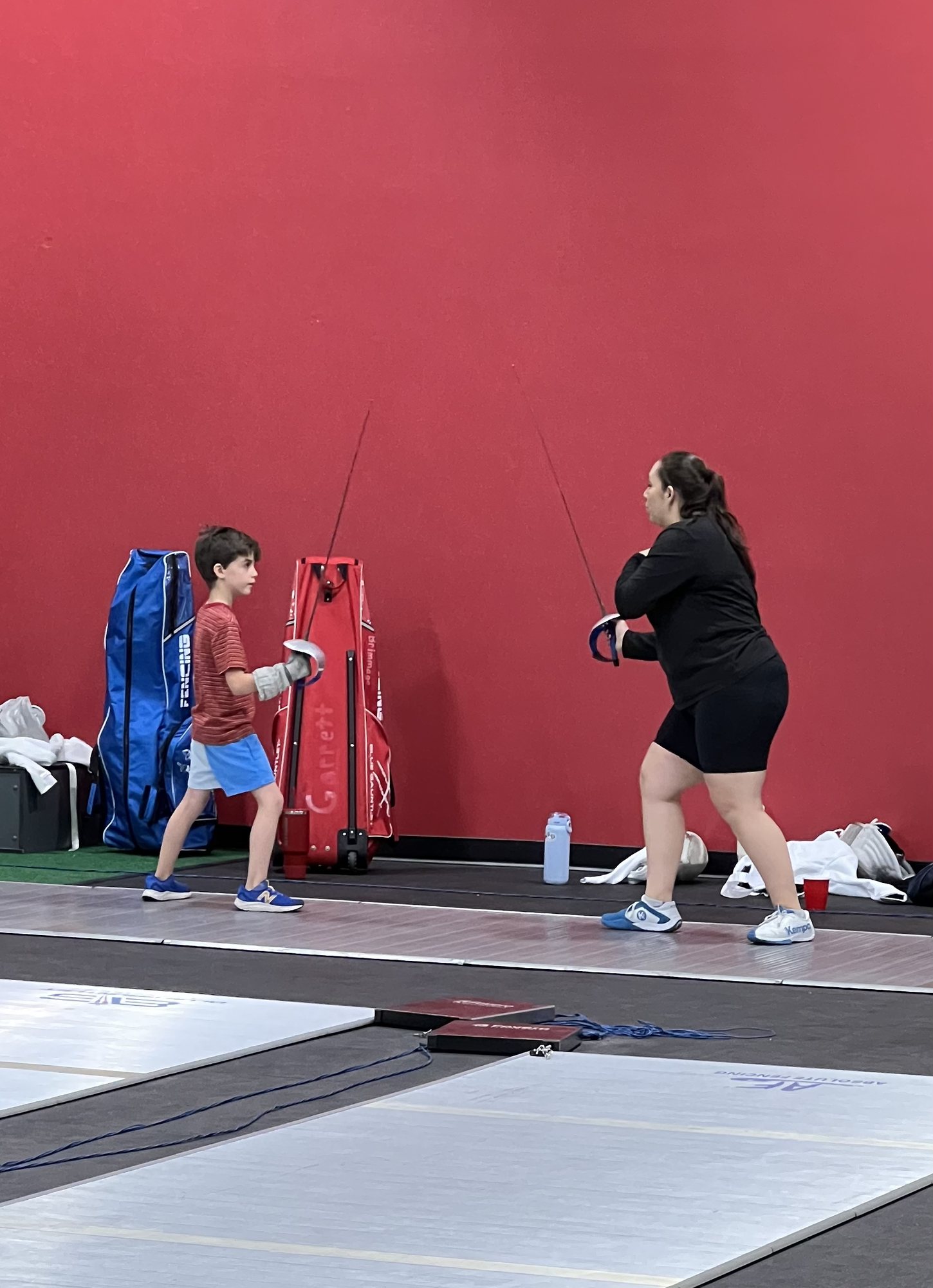 Ben's fencing lesson.