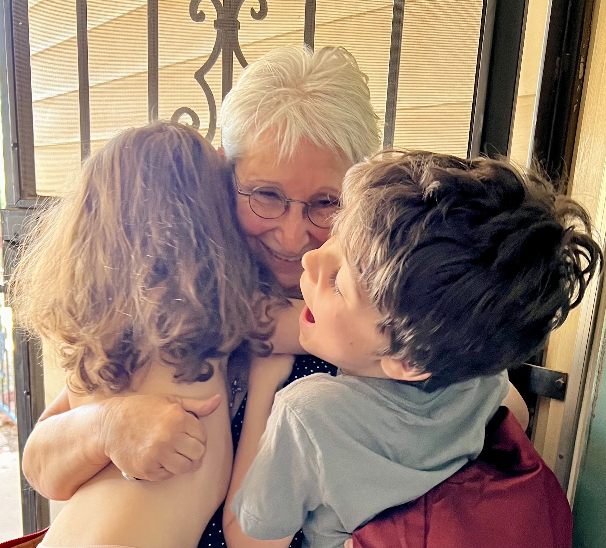 Big Nonna hug before she leaves.