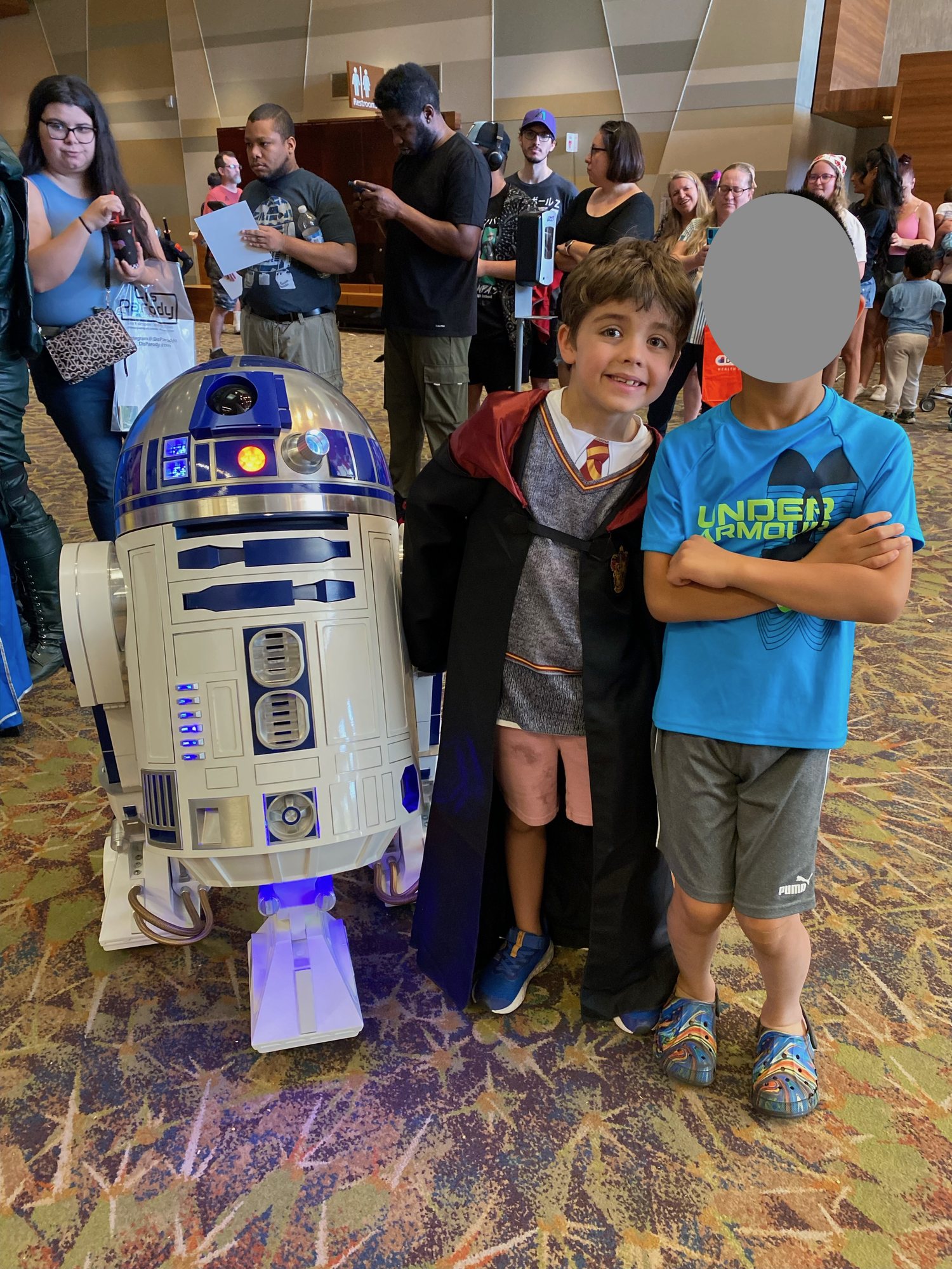 Hanging out with his bestie.