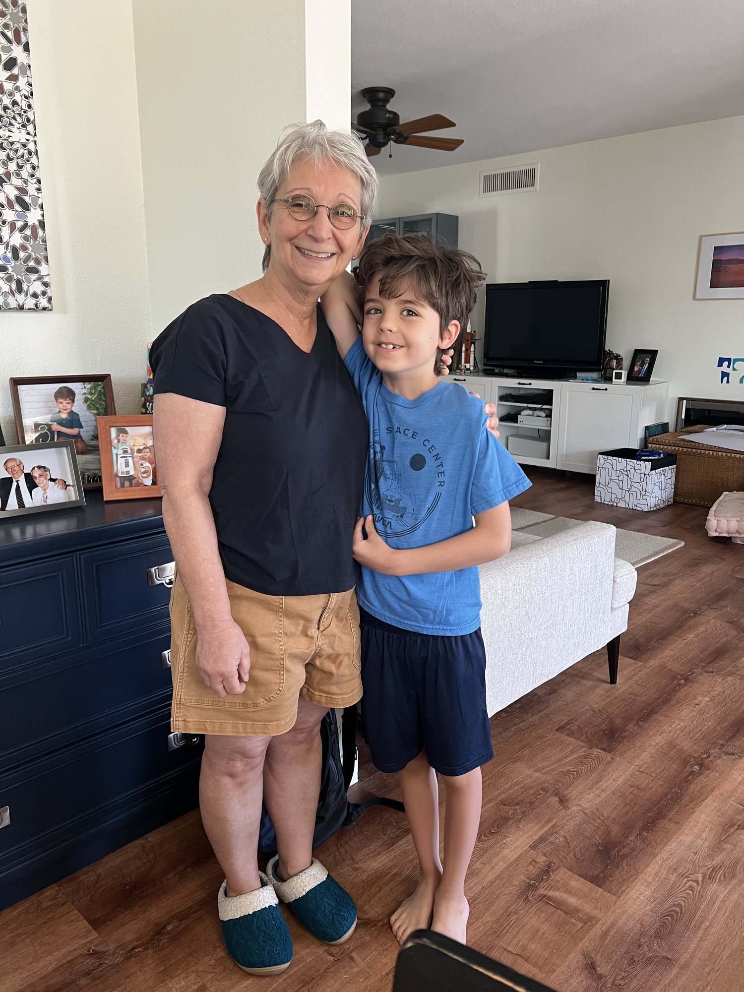 He's going to be taller than Nonna soon!