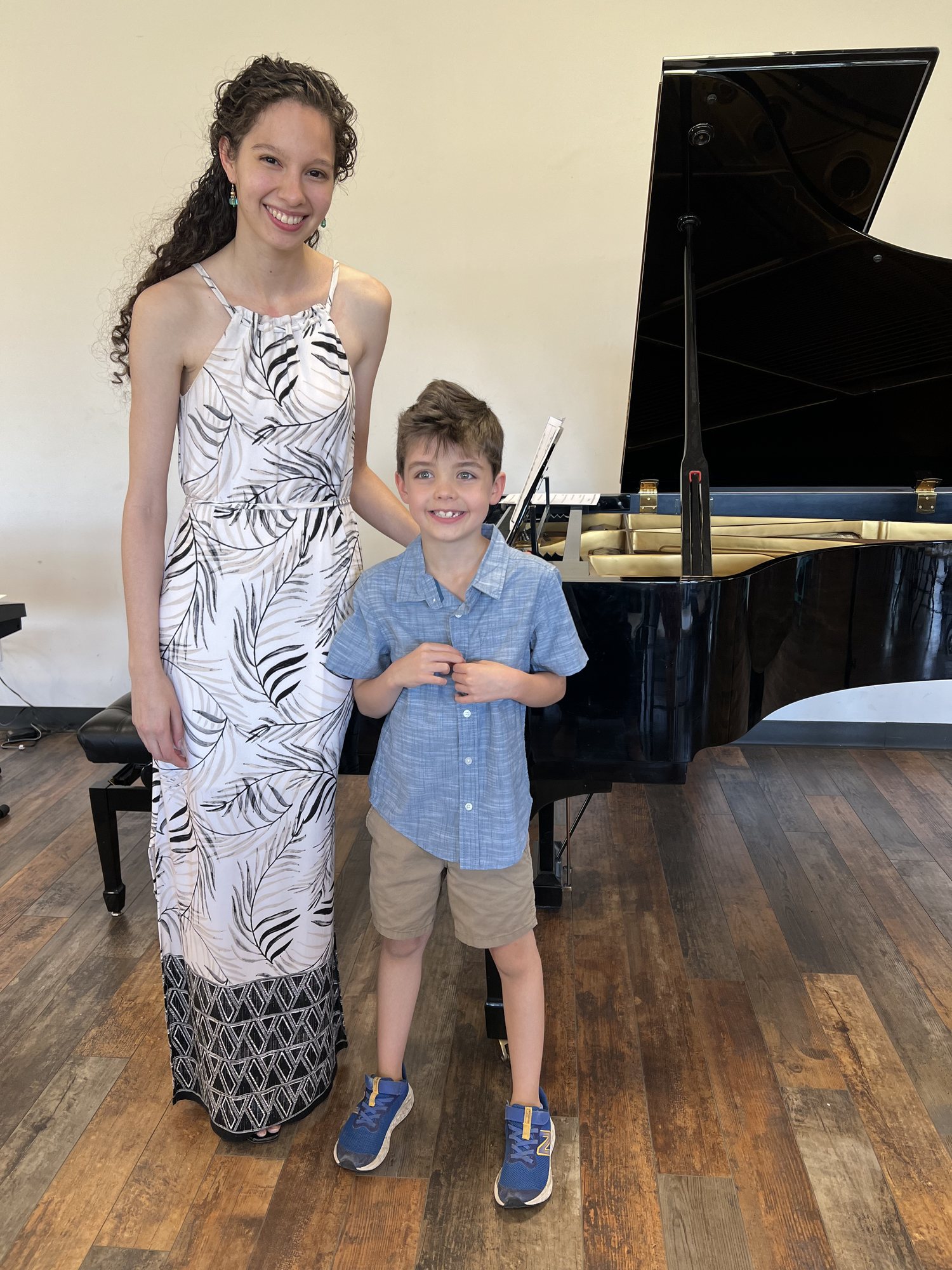 Ben and his piano teacher!