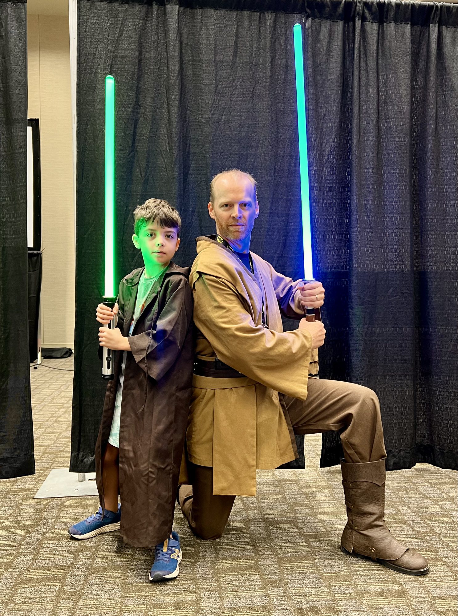 Ben at his lightsaber training.