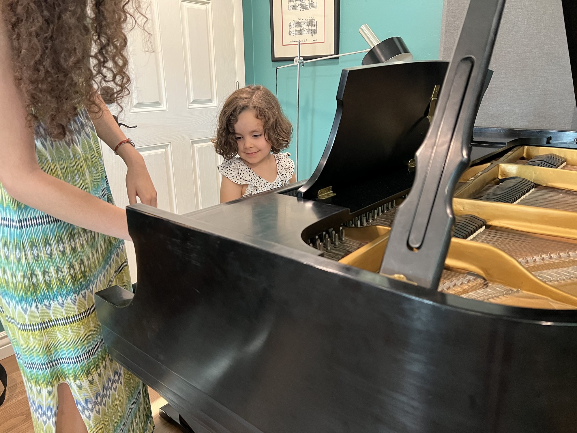 Nora in her piano lesson!