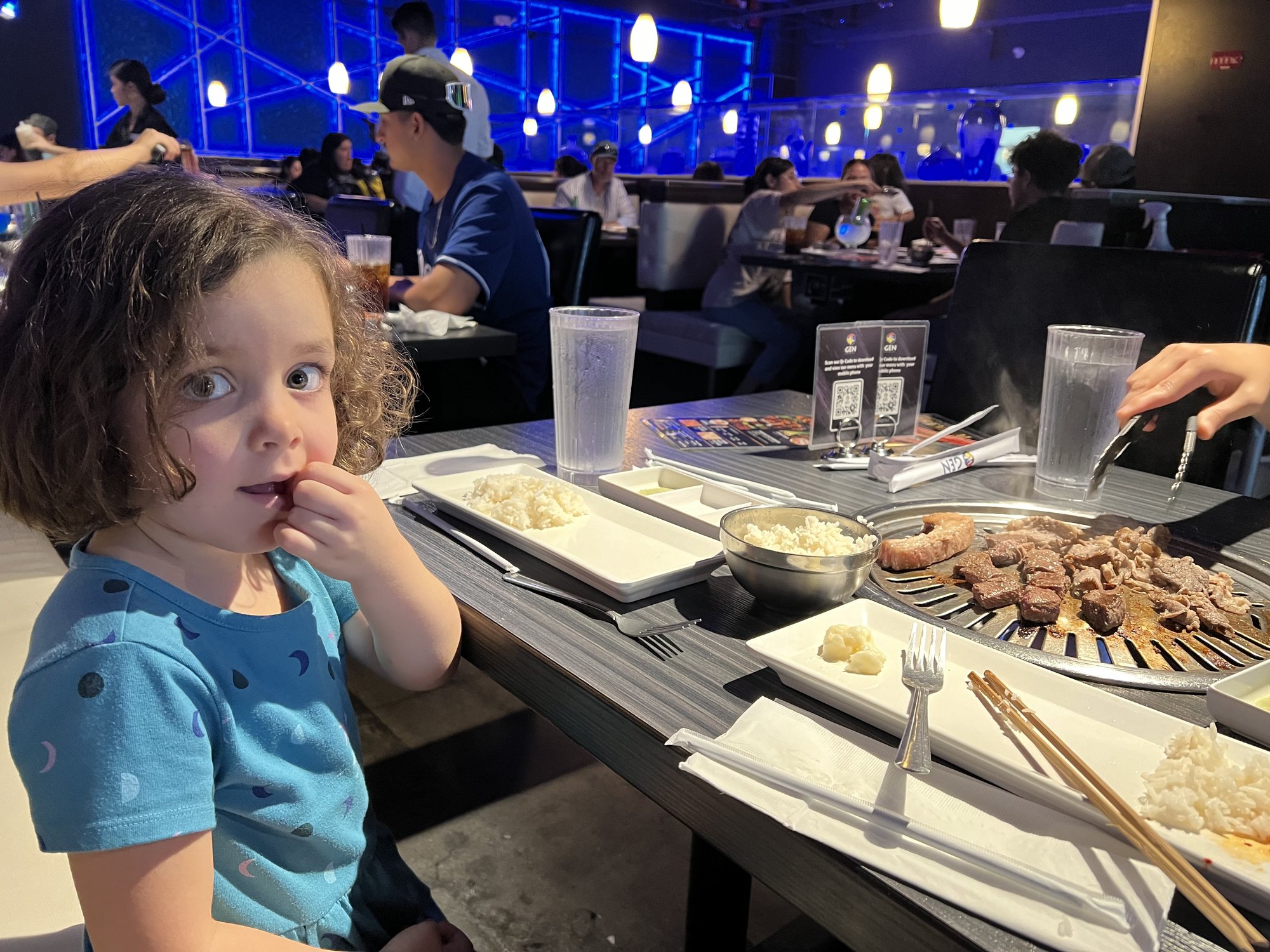Nora was a fan. She ate more Korean bbq than me!