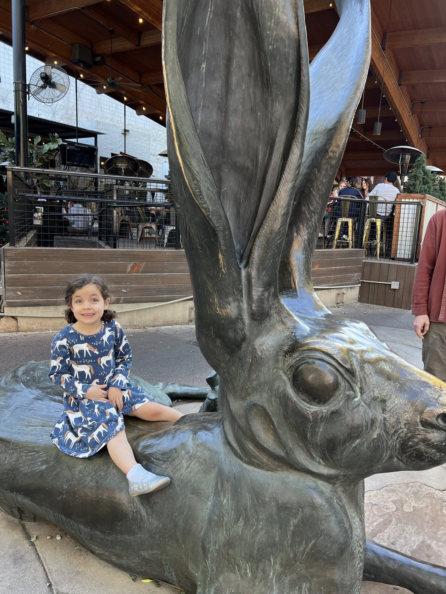 Post-movie rabbit ride in downtown Tempe.