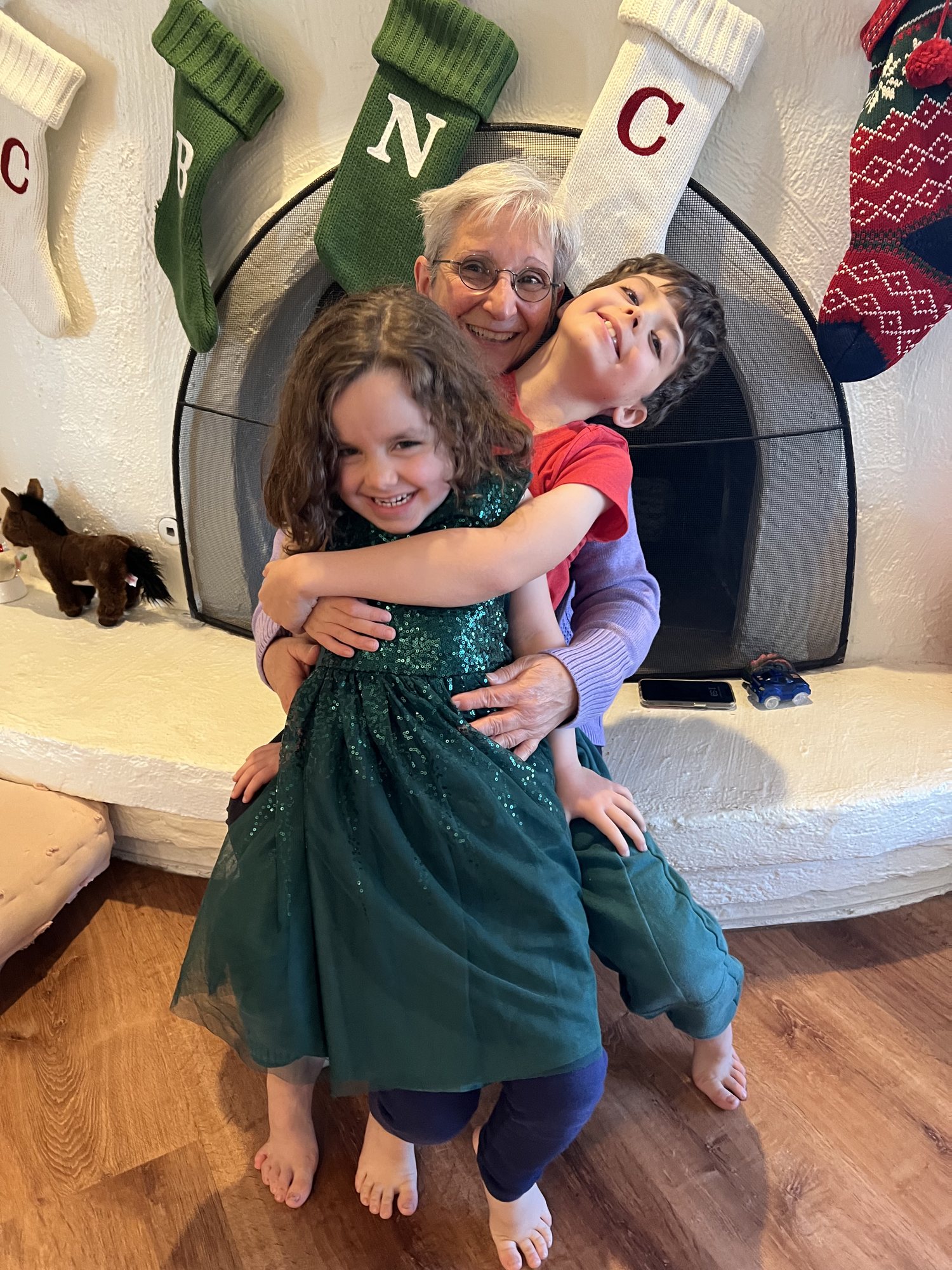 Nonna hugs.